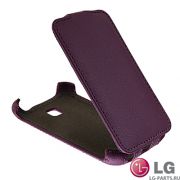 Чехол для LG E435 (Optimus L3 II Dual) флип кожзам №1 <фиолетовый> ― Интернет магазин LG-parts.ru