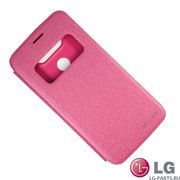 Чехол для LG H845 (G5 SE) флип боковой пластик-кожзам с окошком Nillkin Sparkle <розовый> ― Интернет магазин LG-parts.ru