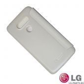 Чехол для LG H845 (G5 SE) флип боковой пластик-кожзам с окошком Nllkin Sparkle <белый>